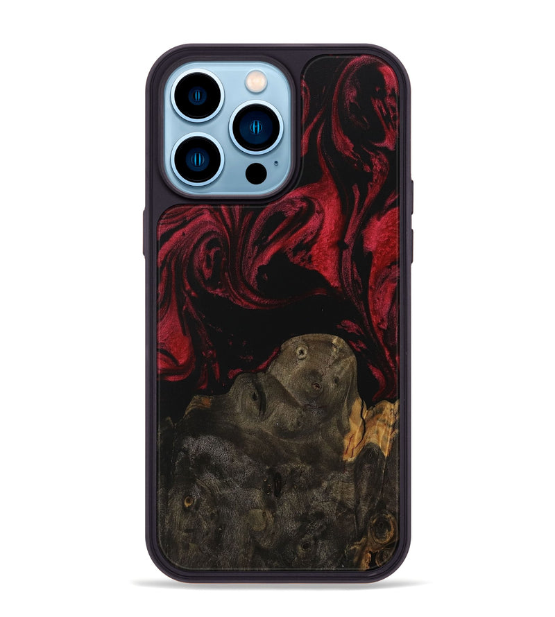 iPhone 14 Pro Max Wood Phone Case - Lucy (Red, 730186)