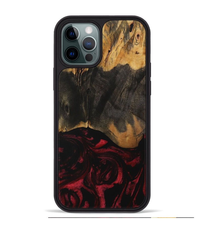 iPhone 12 Pro Max Wood Phone Case - Ross (Red, 730187)