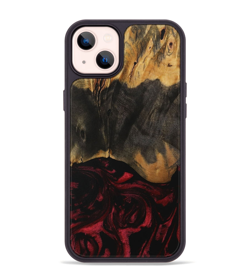 iPhone 14 Plus Wood Phone Case - Ross (Red, 730187)