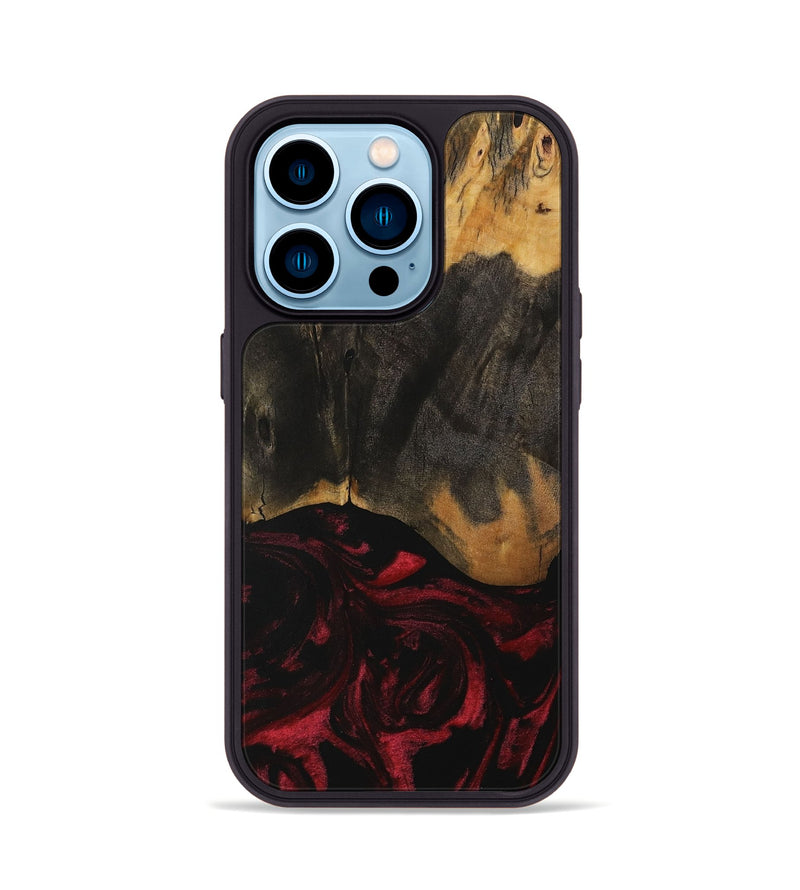 iPhone 14 Pro Wood Phone Case - Ross (Red, 730187)