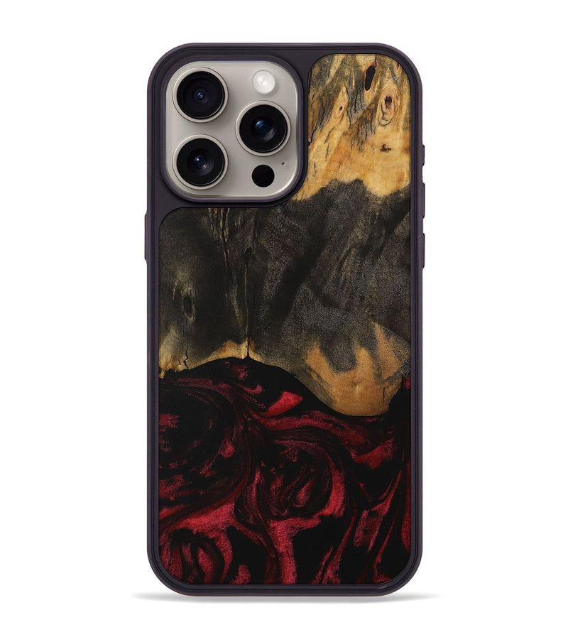 iPhone 15 Pro Max Wood Phone Case - Ross (Red, 730187)