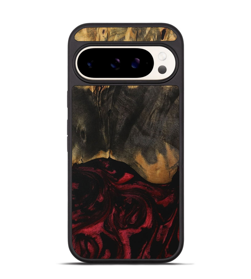 Pixel 9 Wood Phone Case - Ross (Red, 730187)