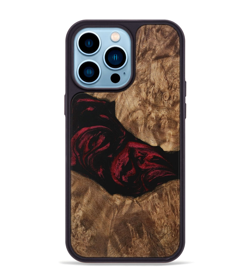 iPhone 14 Pro Max Wood Phone Case - Wardell (Red, 730189)