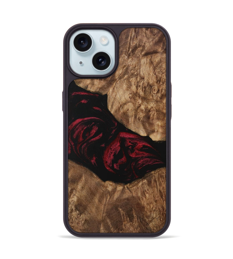 iPhone 15 Wood Phone Case - Wardell (Red, 730189)