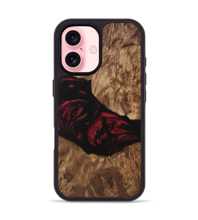 iPhone 16 Wood Phone Case - Wardell (Red, 730189)