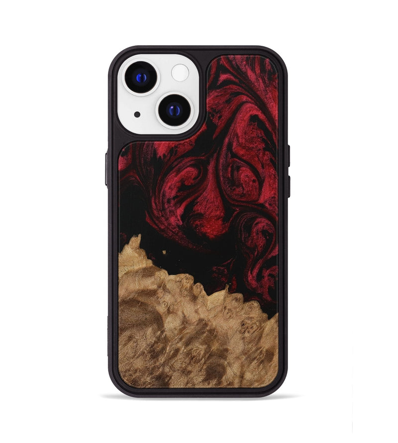 iPhone 13 Wood Phone Case - Cynthy (Red, 730216)