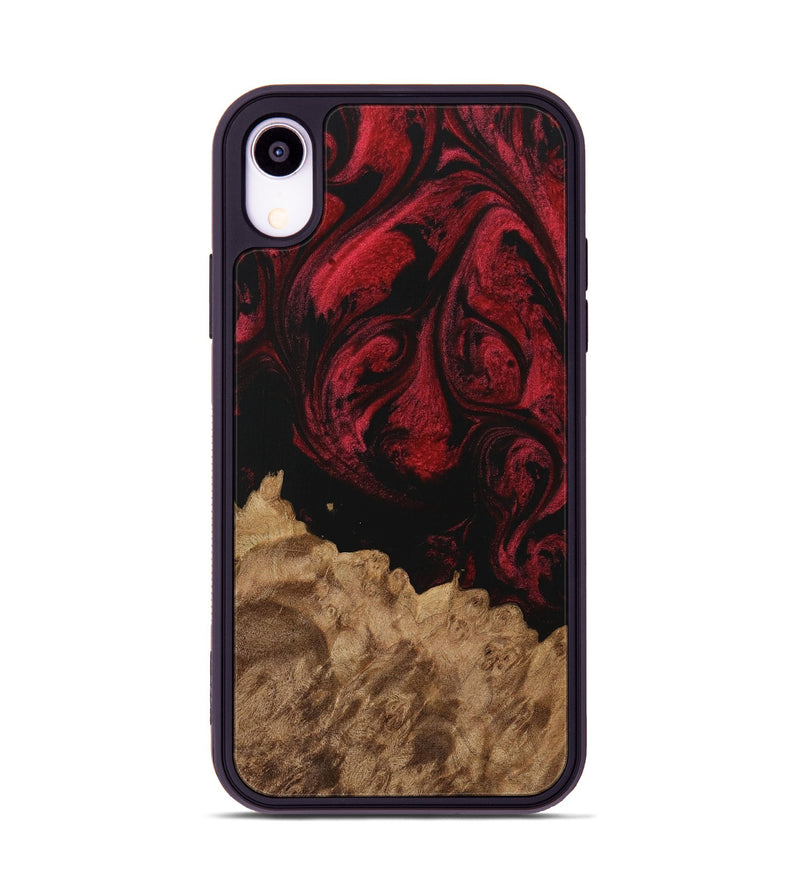 iPhone Xr Wood Phone Case - Cynthy (Red, 730216)