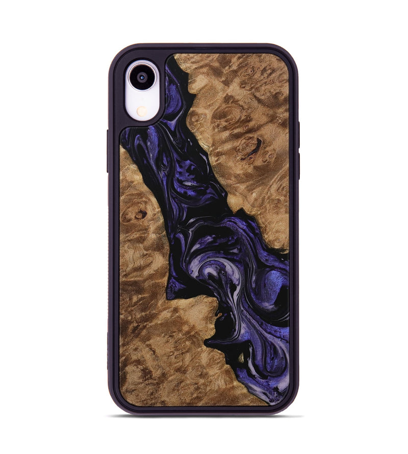 iPhone Xr Wood Phone Case - Elna (Purple, 730222)