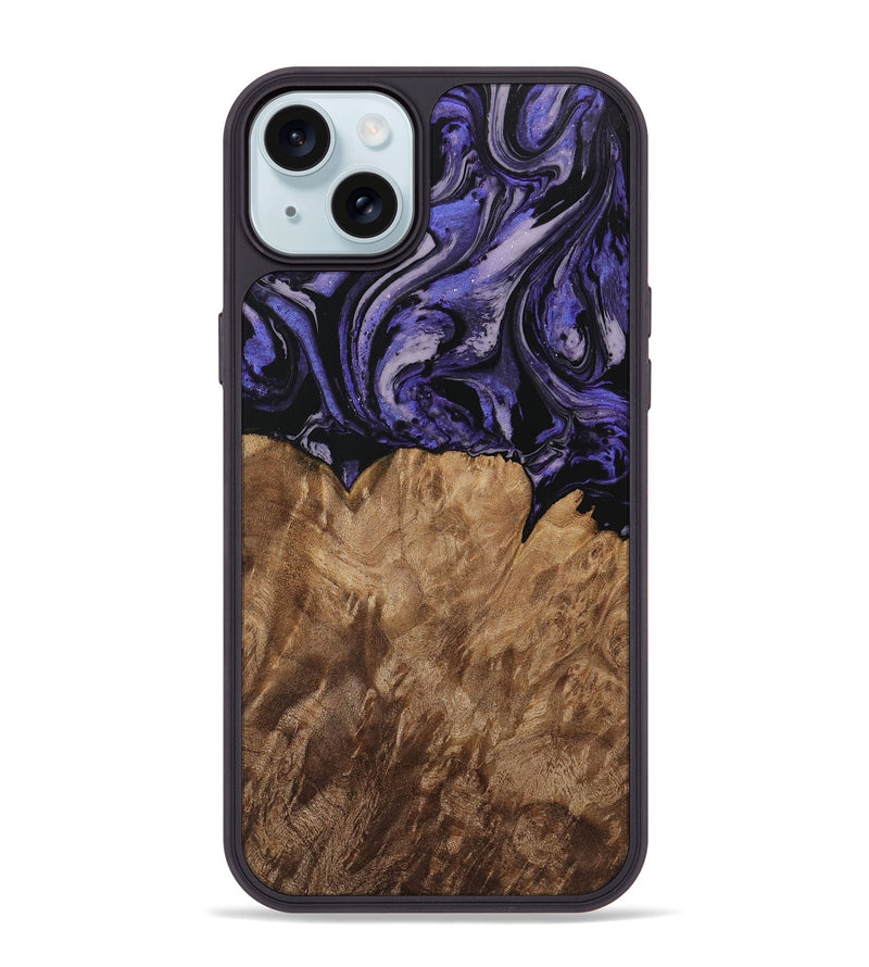 iPhone 15 Plus Wood Phone Case - Karen (Purple, 730227)