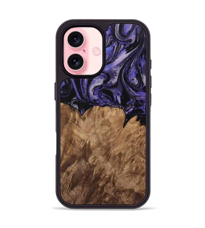 iPhone 16 Wood Phone Case - Karen (Purple, 730227)