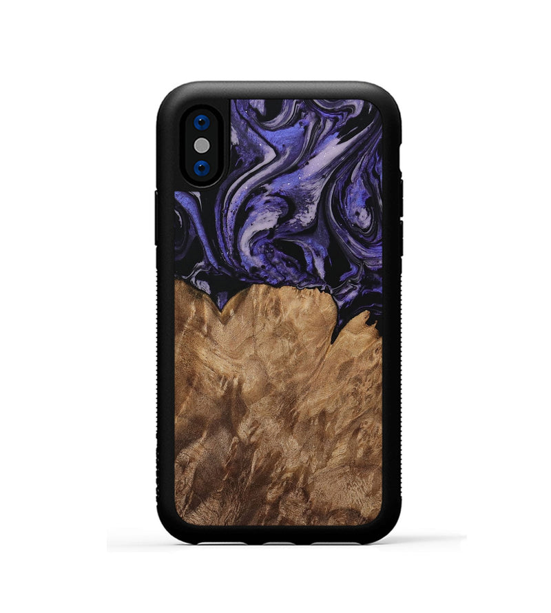 iPhone Xs Wood Phone Case - Karen (Purple, 730227)