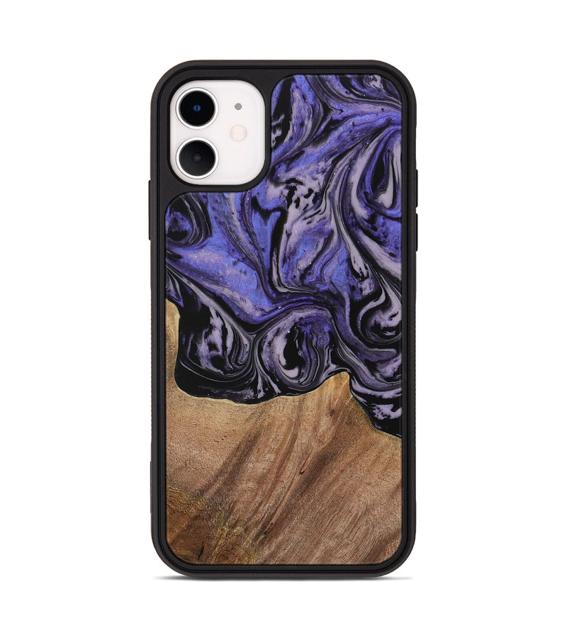 iPhone 11 Wood Phone Case - Kale (Purple, 730229)