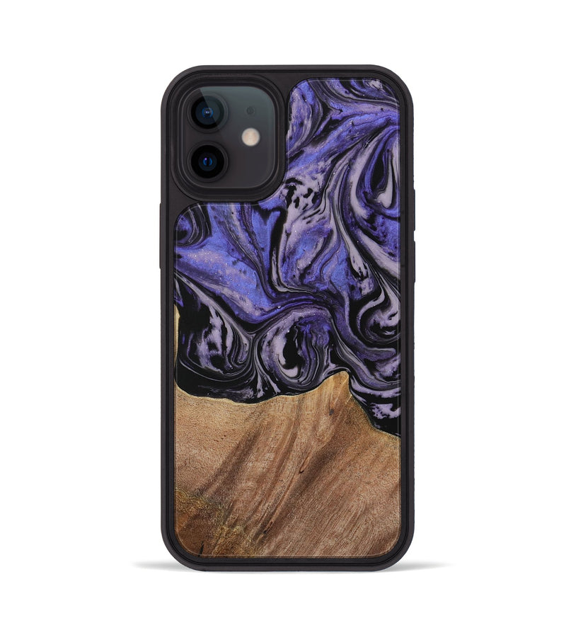 iPhone 12 Wood Phone Case - Kale (Purple, 730229)