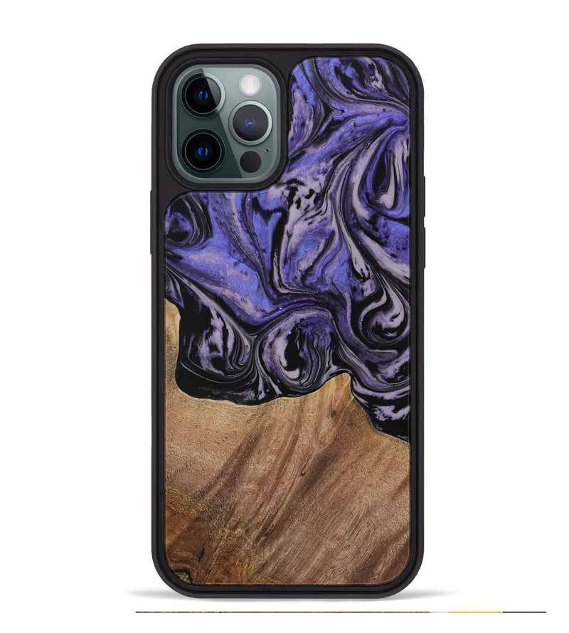 iPhone 12 Pro Max Wood Phone Case - Kale (Purple, 730229)