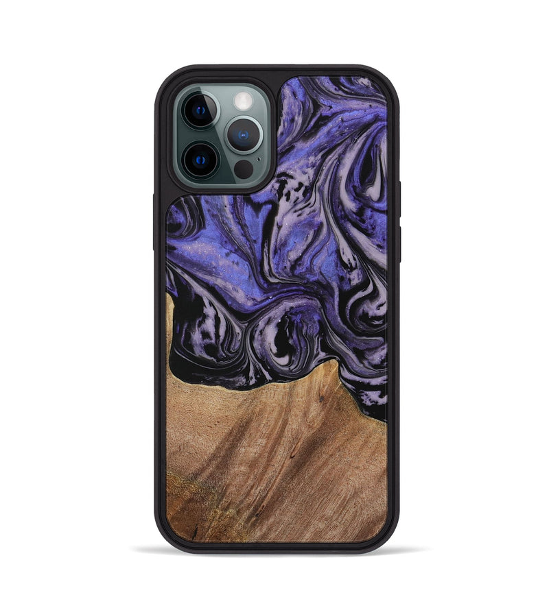 iPhone 12 Pro Wood Phone Case - Kale (Purple, 730229)