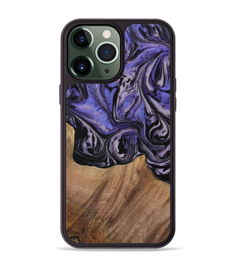 iPhone 13 Pro Max Wood Phone Case - Kale (Purple, 730229)