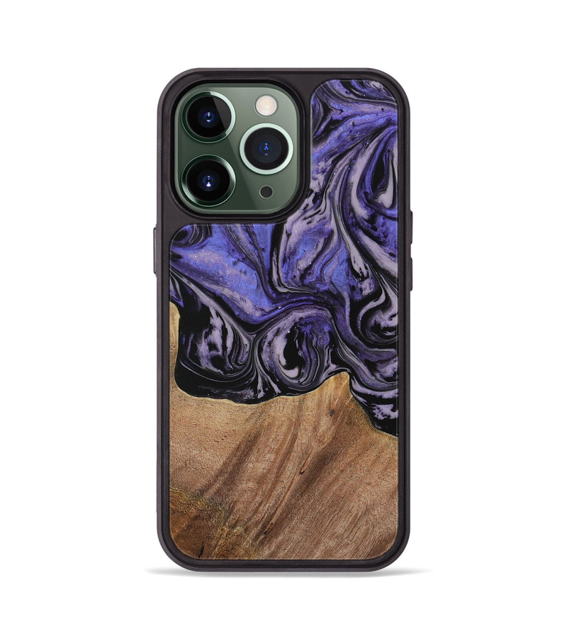 iPhone 13 Pro Wood Phone Case - Kale (Purple, 730229)