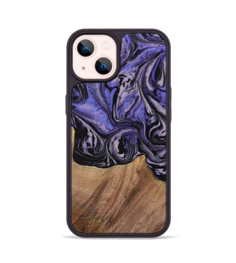 iPhone 14 Wood Phone Case - Kale (Purple, 730229)