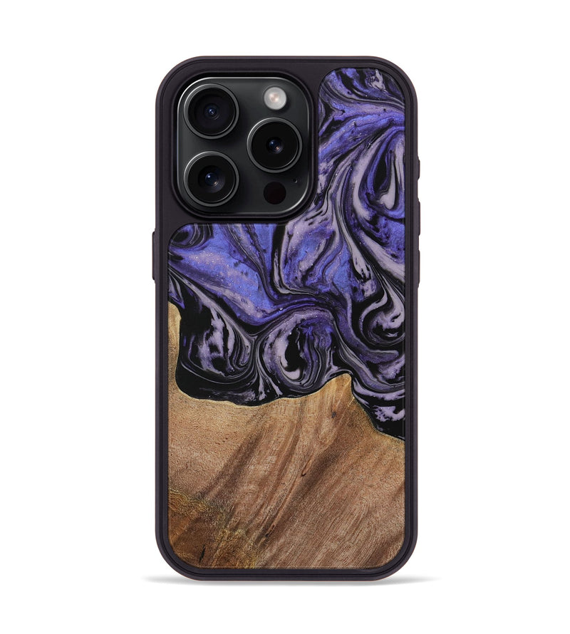 iPhone 15 Pro Wood Phone Case - Kale (Purple, 730229)