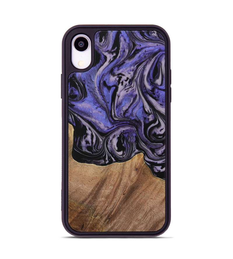 iPhone Xr Wood Phone Case - Kale (Purple, 730229)