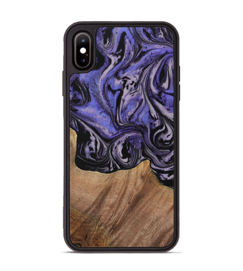 iPhone Xs Max Wood Phone Case - Kale (Purple, 730229)