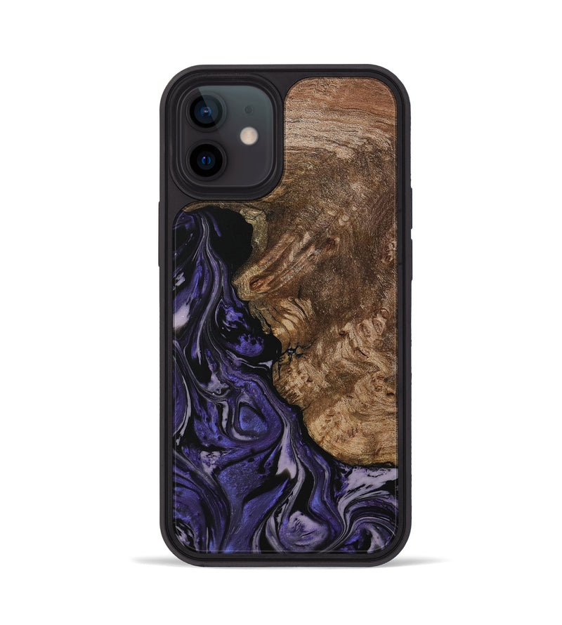 iPhone 12 Wood Phone Case - Aggi (Purple, 730254)