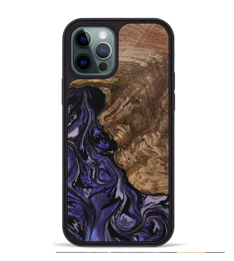 iPhone 12 Pro Max Wood Phone Case - Aggi (Purple, 730254)