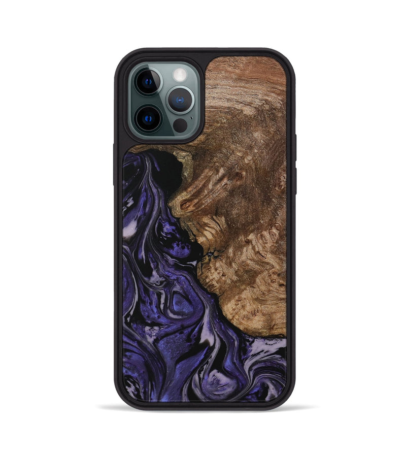 iPhone 12 Pro Wood Phone Case - Aggi (Purple, 730254)