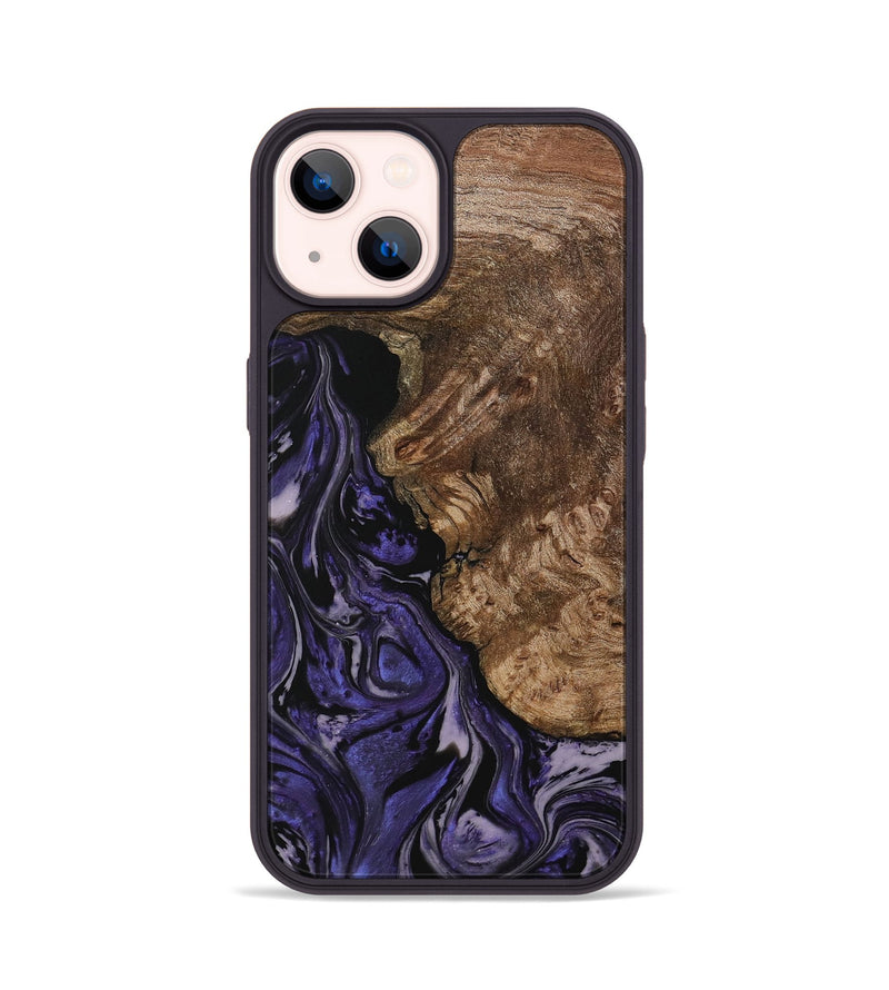 iPhone 14 Wood Phone Case - Aggi (Purple, 730254)