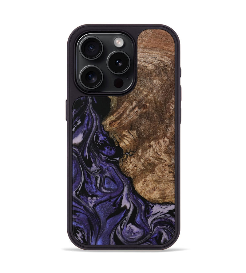 iPhone 15 Pro Wood Phone Case - Aggi (Purple, 730254)