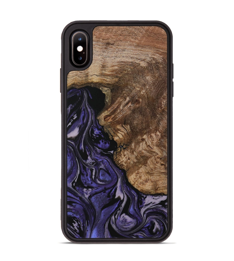 iPhone Xs Max Wood Phone Case - Aggi (Purple, 730254)