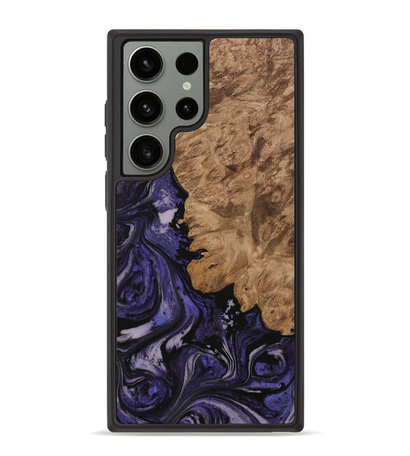 Galaxy S23 Ultra Wood Phone Case - Jovita (Purple, 730256)