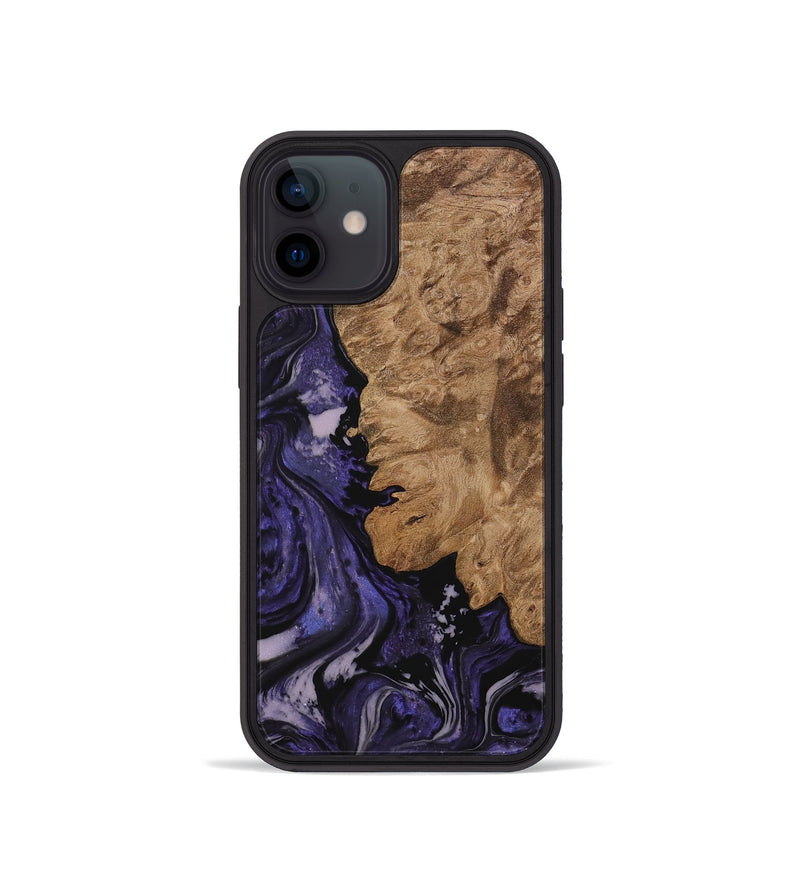 iPhone 12 mini Wood Phone Case - Jovita (Purple, 730256)