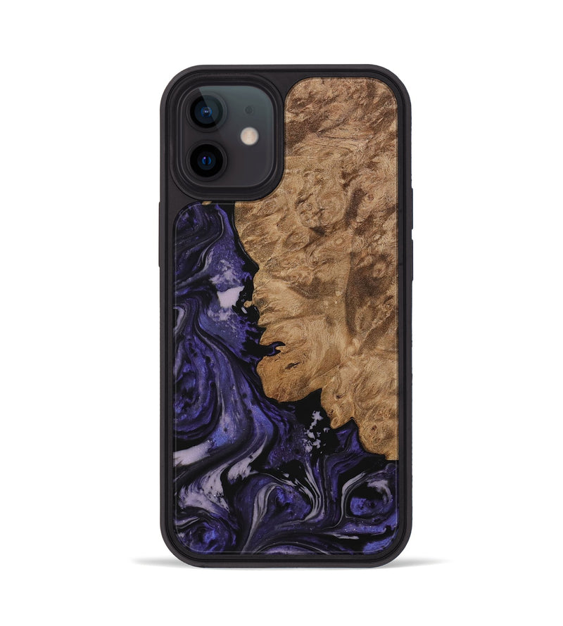 iPhone 12 Wood Phone Case - Jovita (Purple, 730256)