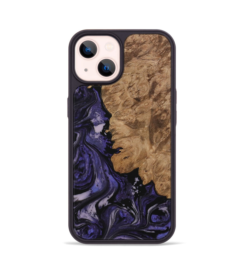 iPhone 14 Wood Phone Case - Jovita (Purple, 730256)