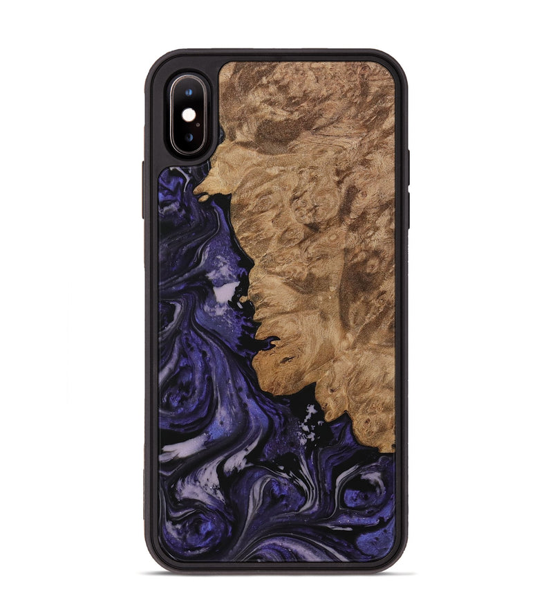 iPhone Xs Max Wood Phone Case - Jovita (Purple, 730256)