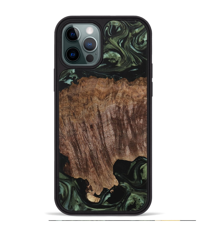 iPhone 12 Pro Max Wood Phone Case - Melba (Green, 730263)