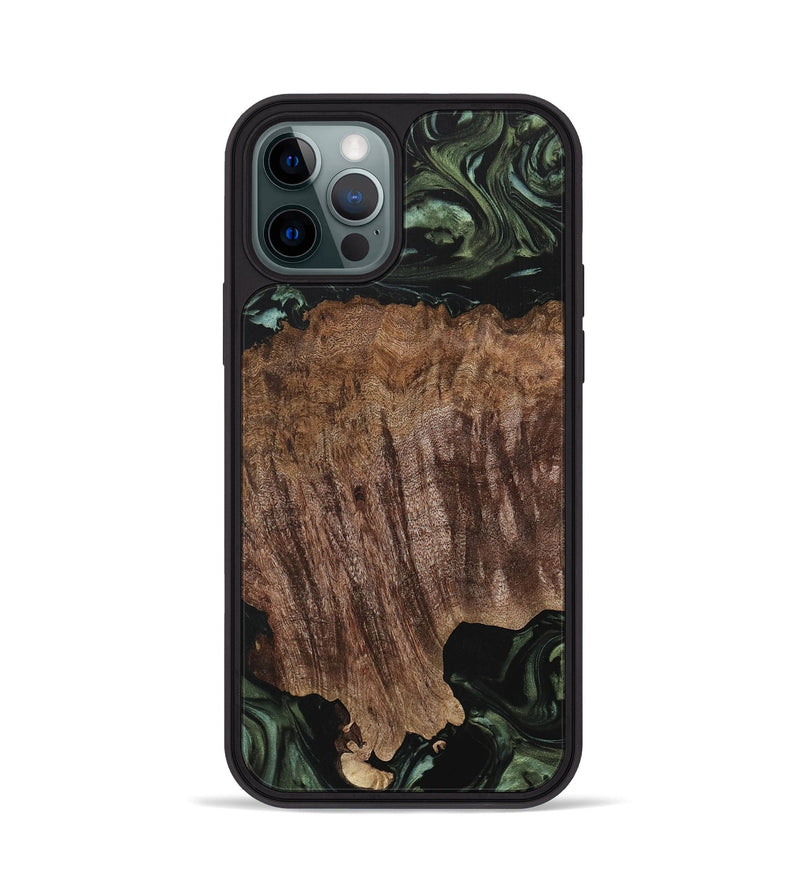 iPhone 12 Pro Wood Phone Case - Melba (Green, 730263)