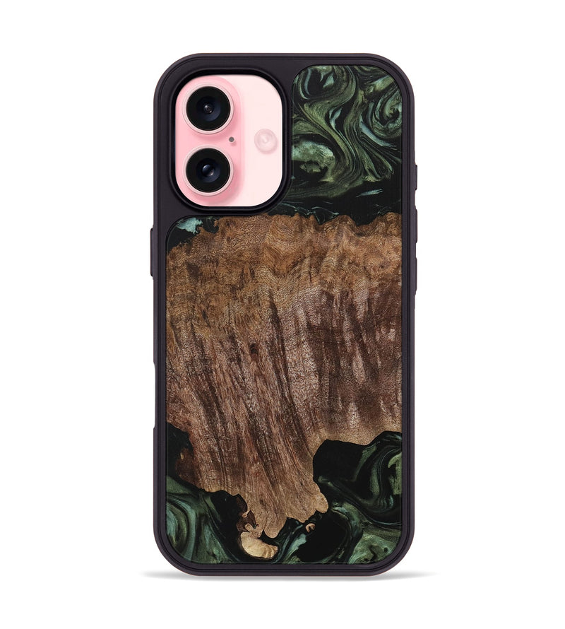 iPhone 16 Wood Phone Case - Melba (Green, 730263)