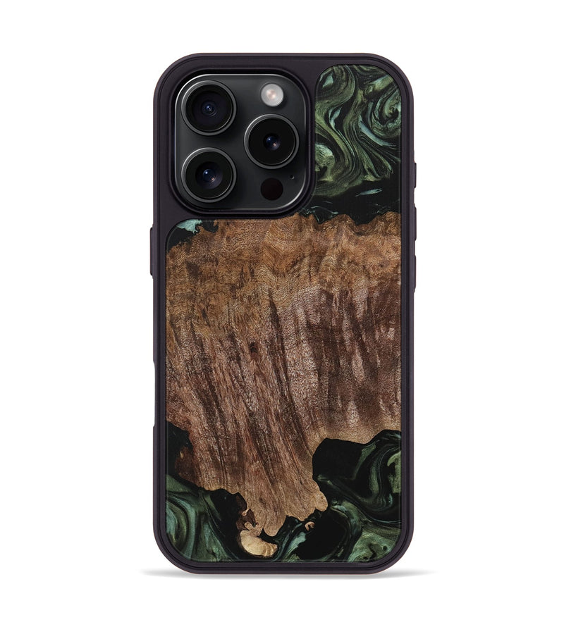 iPhone 16 Pro Wood Phone Case - Melba (Green, 730263)