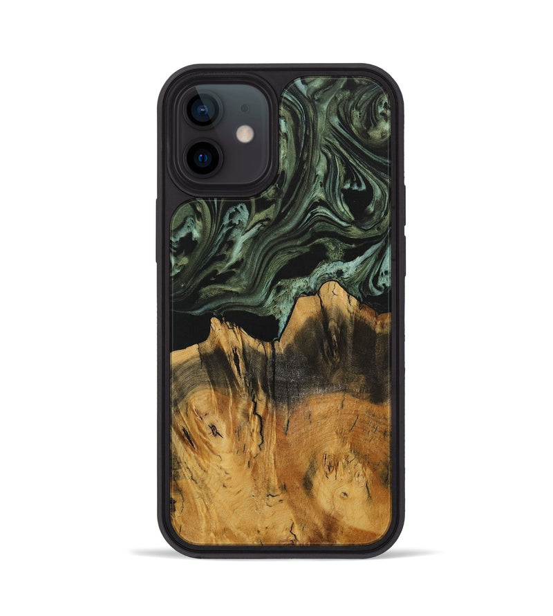 iPhone 12 Wood Phone Case - Trudy (Green, 730265)