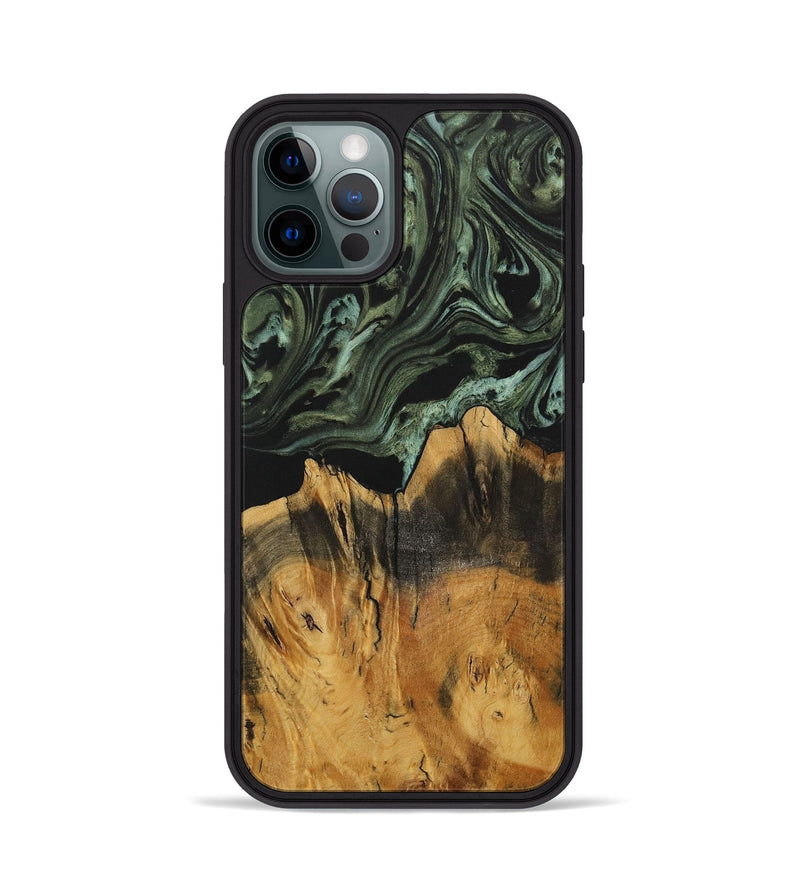 iPhone 12 Pro Wood Phone Case - Trudy (Green, 730265)