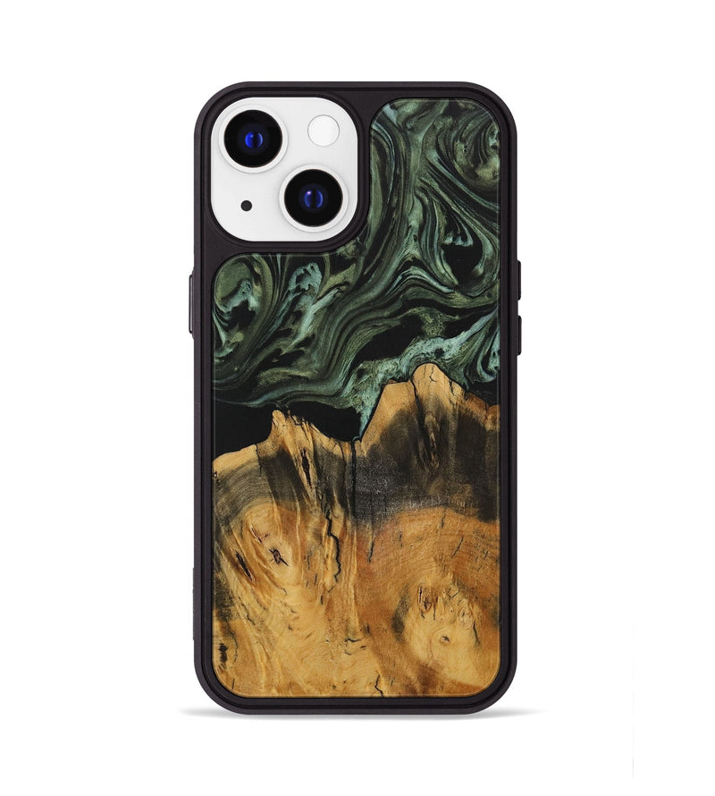 iPhone 13 Wood Phone Case - Trudy (Green, 730265)