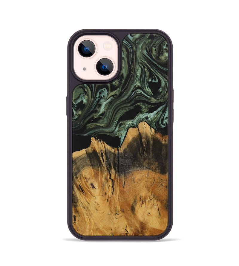 iPhone 14 Wood Phone Case - Trudy (Green, 730265)