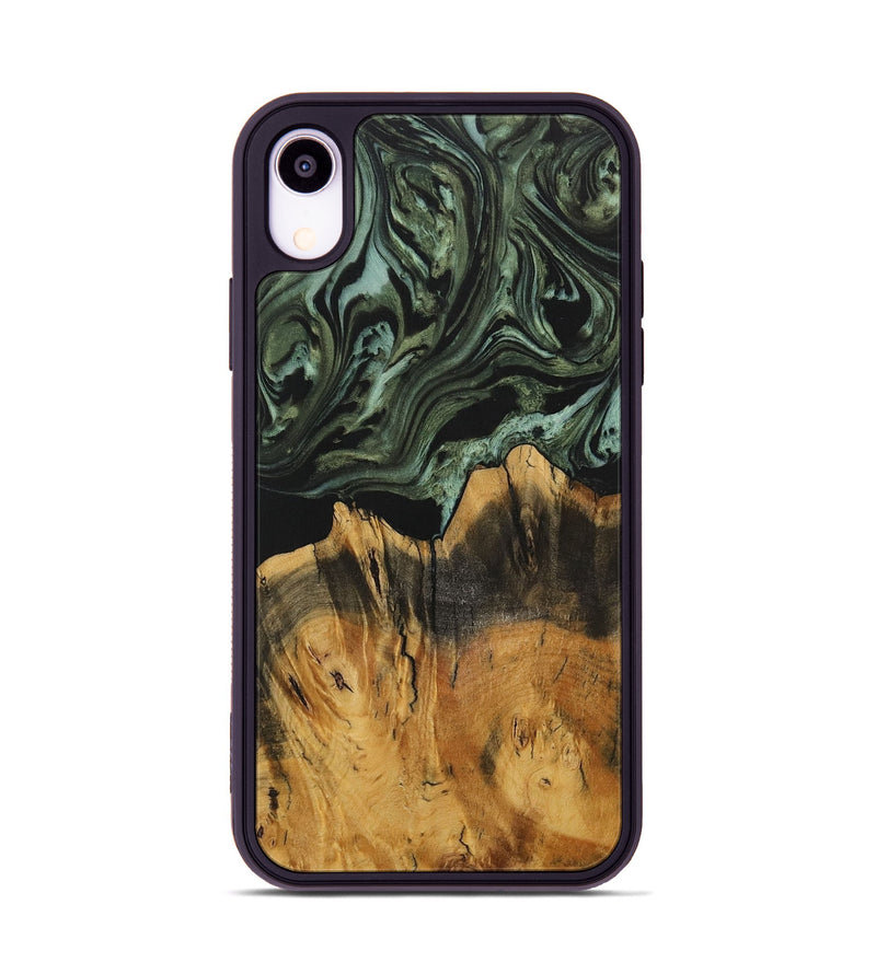 iPhone Xr Wood Phone Case - Trudy (Green, 730265)