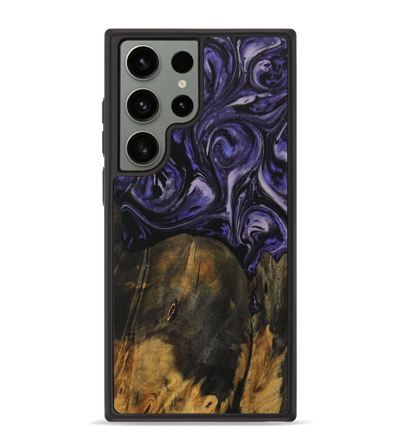 Galaxy S23 Ultra Wood Phone Case - Khanh (Purple, 730266)