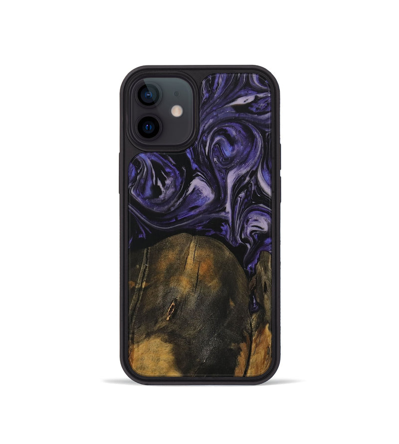 iPhone 12 mini Wood Phone Case - Khanh (Purple, 730266)