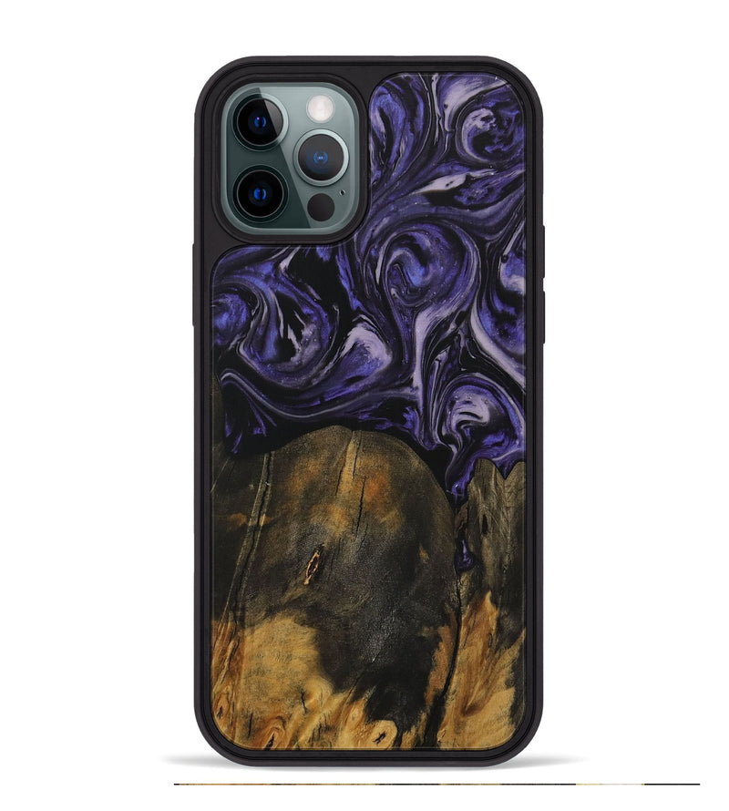 iPhone 12 Pro Max Wood Phone Case - Khanh (Purple, 730266)