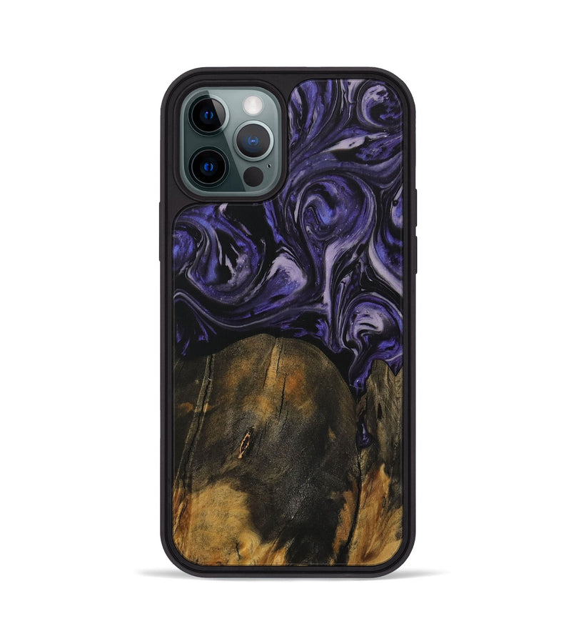 iPhone 12 Pro Wood Phone Case - Khanh (Purple, 730266)