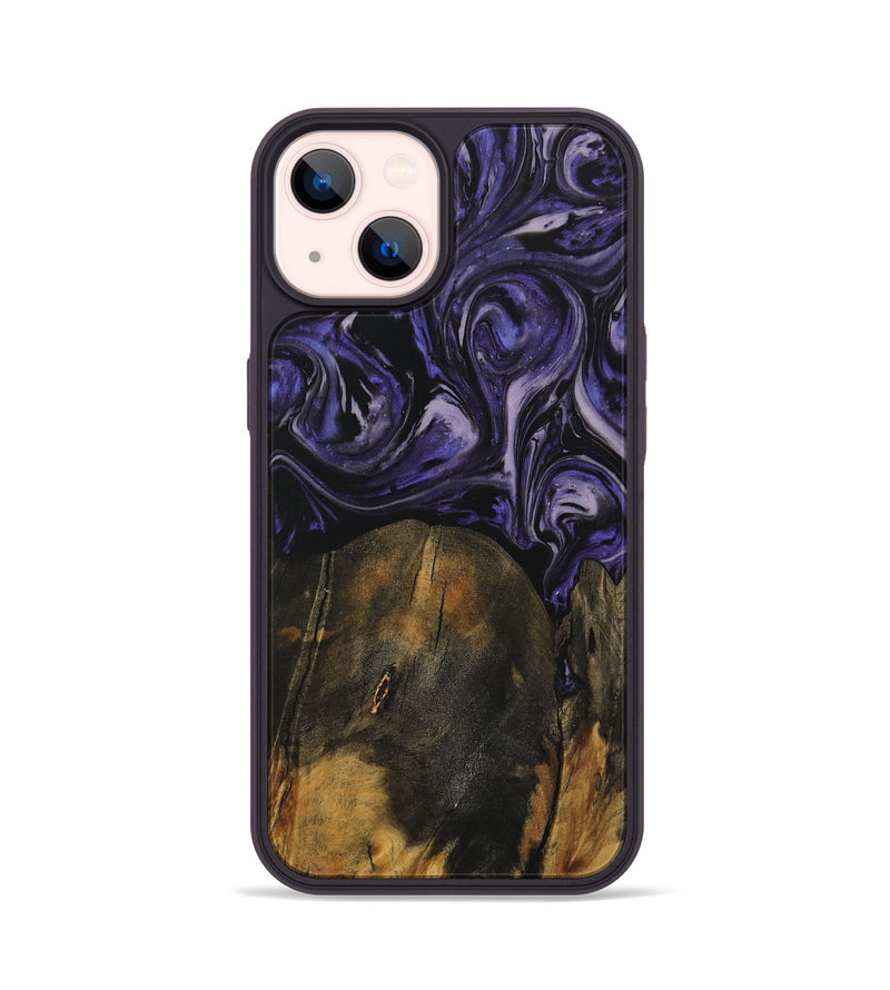 iPhone 14 Wood Phone Case - Khanh (Purple, 730266)